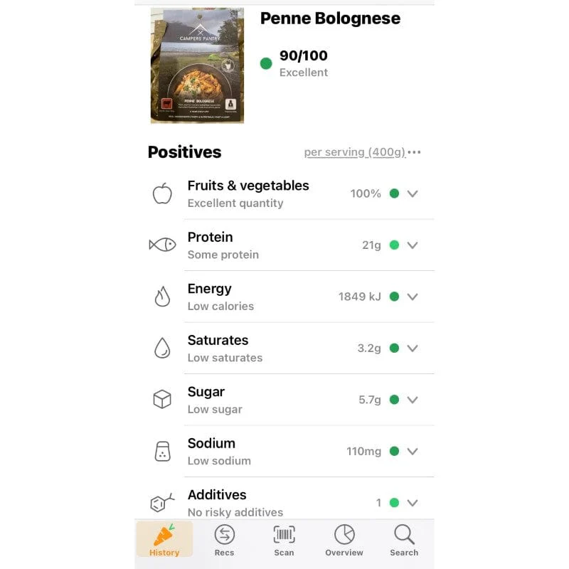 Campers Pantry Penne Bolognese Expedition - Image 4