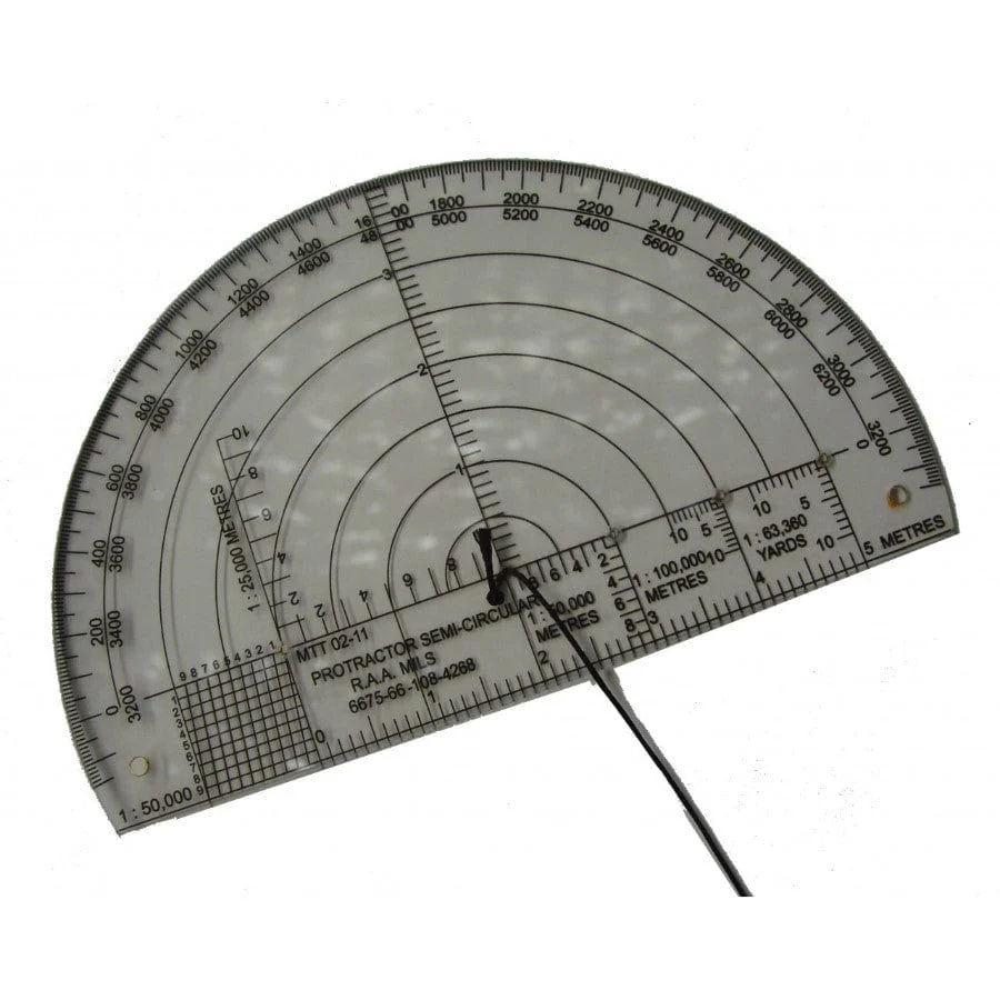 Military Template Tech 6In RAA Semi Circle Protractor - Image 3
