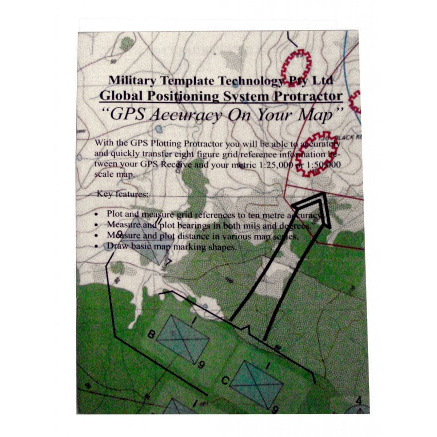 Military Template Tech GPS Plotting Protractor - Image 3