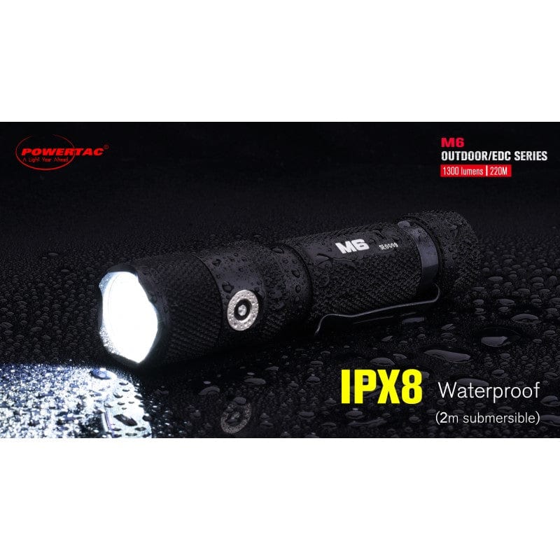 Powertac M6 - 1300 Lumen USB Rechargeable LED Flashlight with Magnetic Base - Image 6