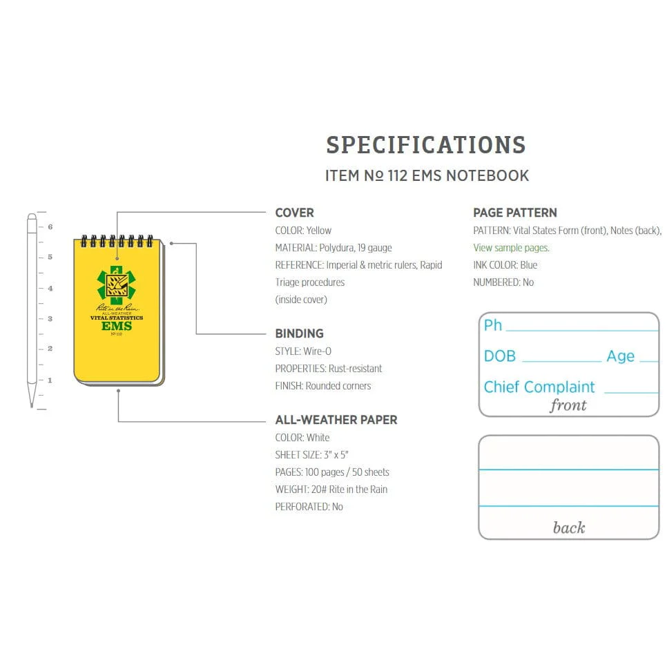 RITR 112 EMS Vital Stats Notebook - Image 2
