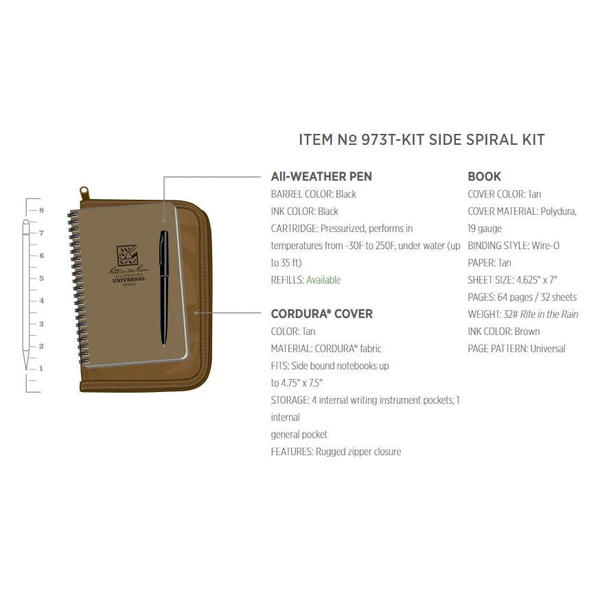 RITR Side Spiral 4.625x7 Notebook Kit - Image 2