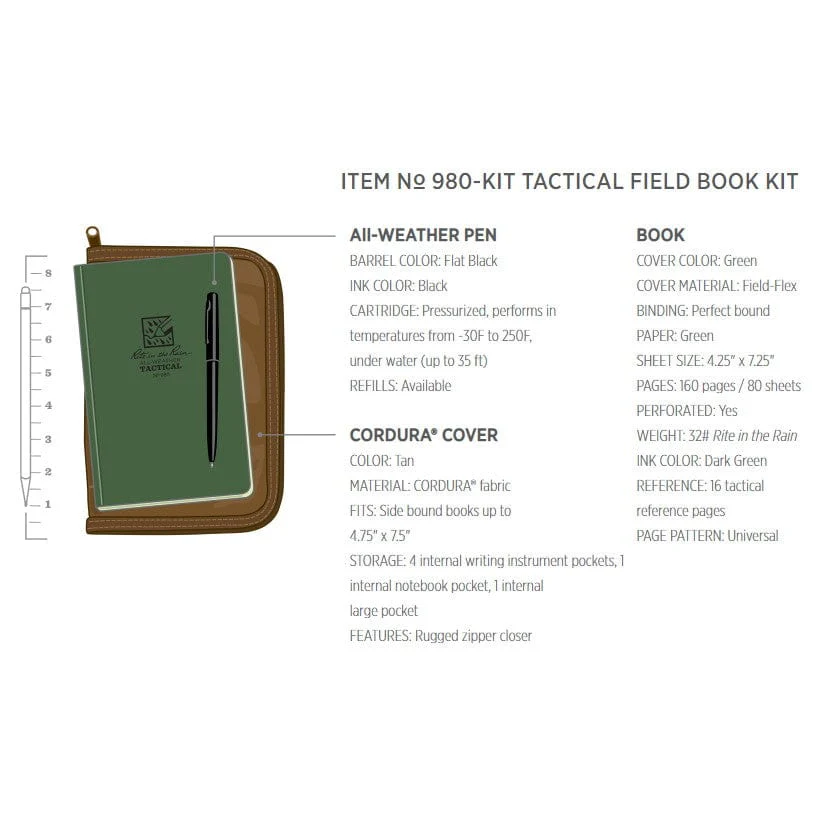 RITR Tactical Field Book Kit 4.25x7.25 - Image 3