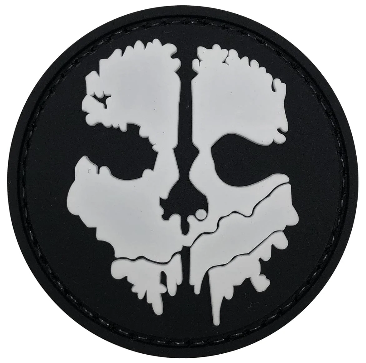 Valhalla Call of Duty Ghost Skull PVC Patch Black and White