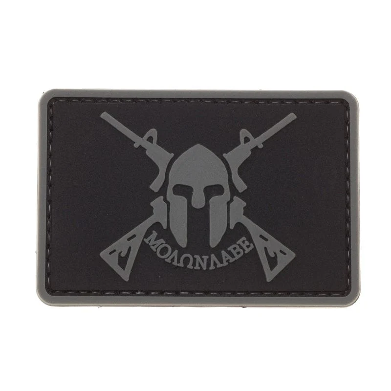 Valhalla Molon Labe Spartan with Two Rifles PVC Patch