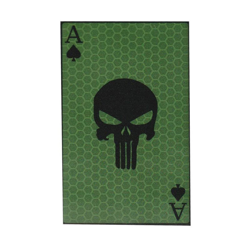 Valhalla Punisher Playing Card Reflective Patch