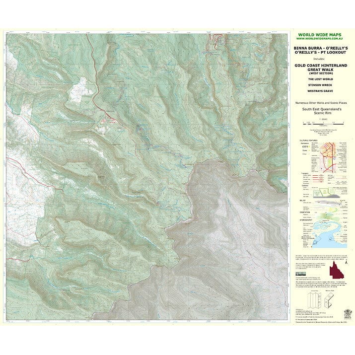 World Wide Maps Binna Burra - O'Reillys Map - Image 2