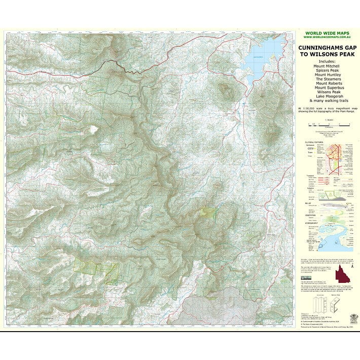 World Wide Maps Cunninghams Gap to Wilsons Peak Map - Image 2