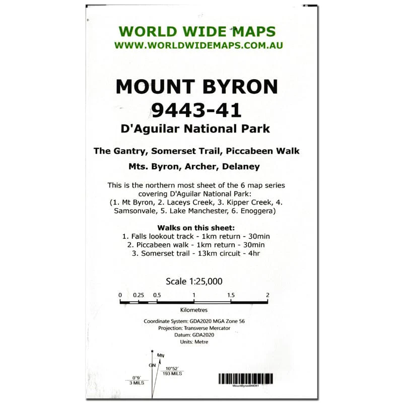 World Wide Maps Mount Byron 9443-41 Map