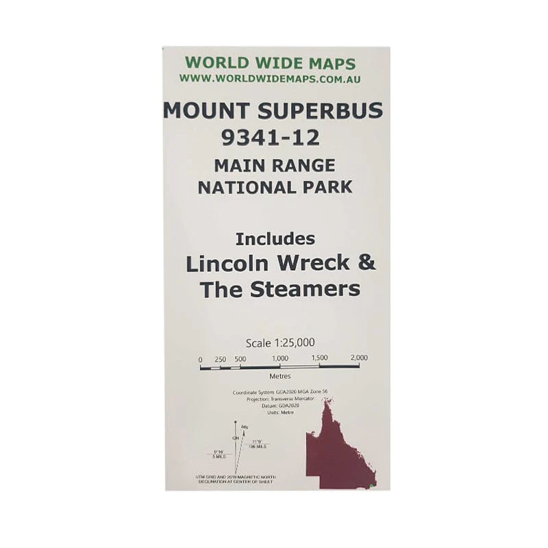 World Wide Maps Mount Superbus Bush Walks Map