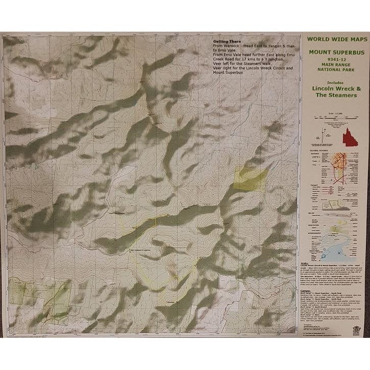 World Wide Maps Mount Superbus Bush Walks Map - Image 2
