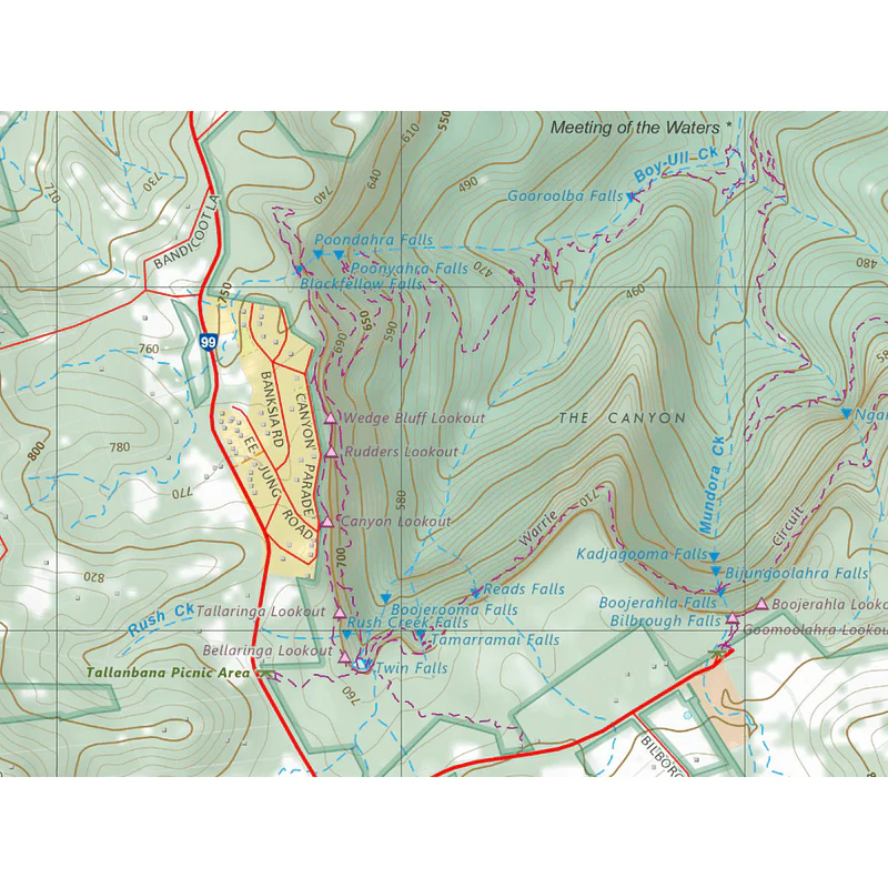 World Wide Maps Springbrook Binna Burra Topographic Map - Image 2